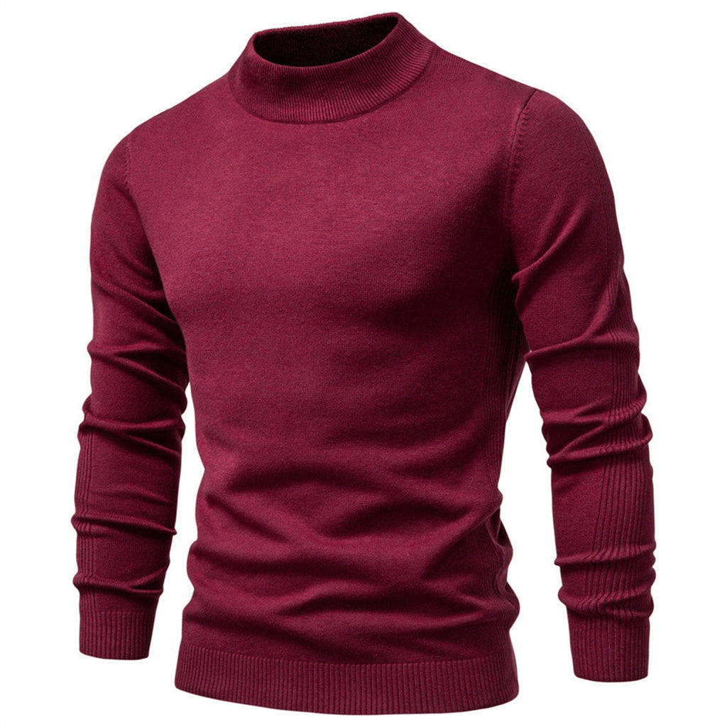 Men's Mockneck Pullover Sweater