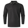 Men's Black Long Sleeve Polo