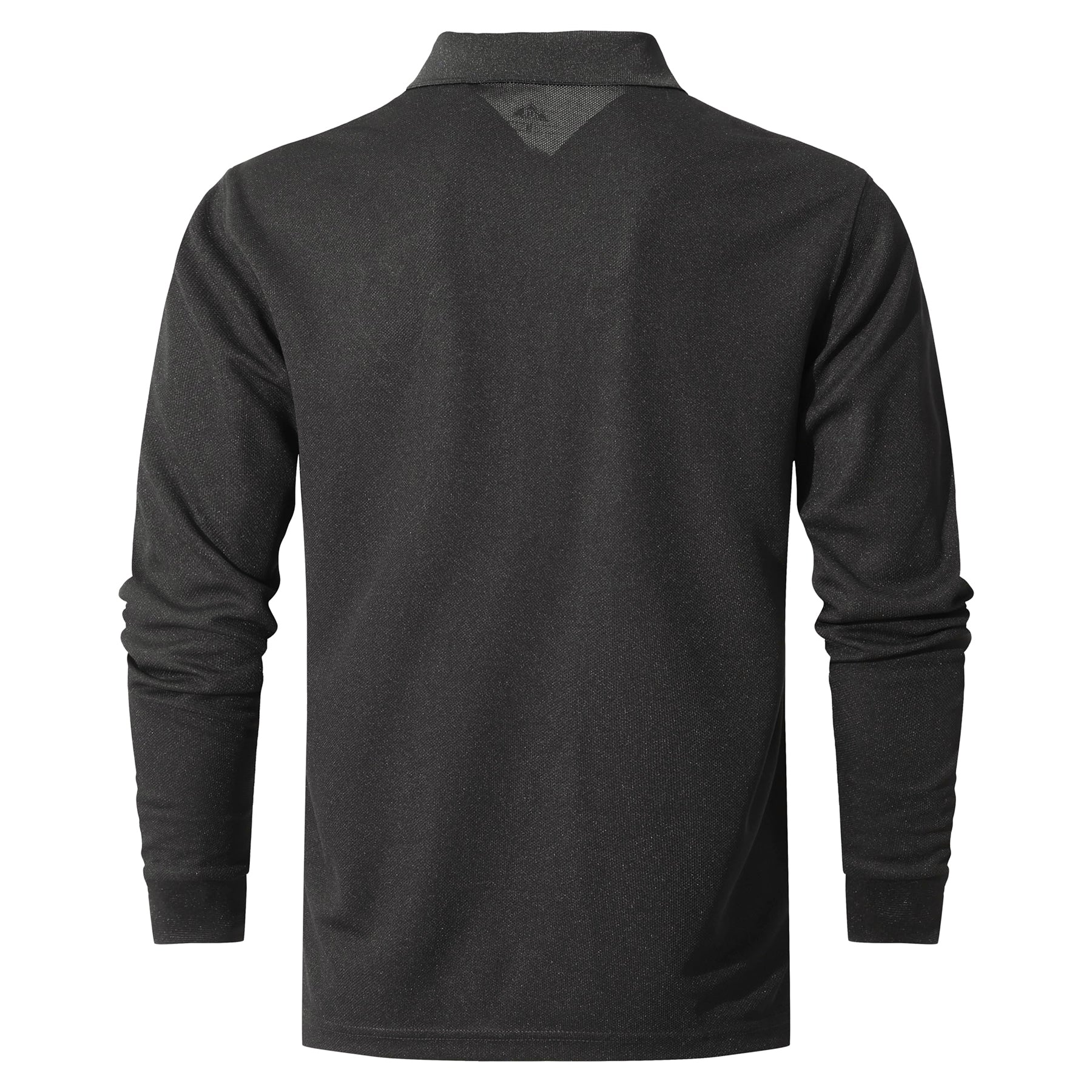 Men's Black Long Sleeve Polo