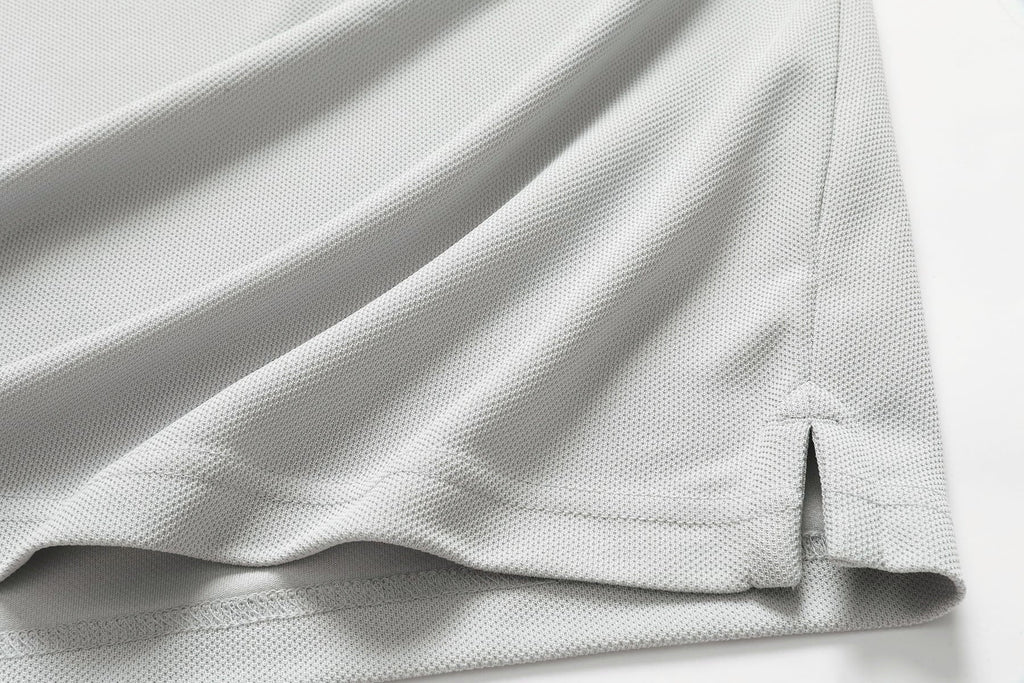 Men's Light Gray Short Sleeve Polo