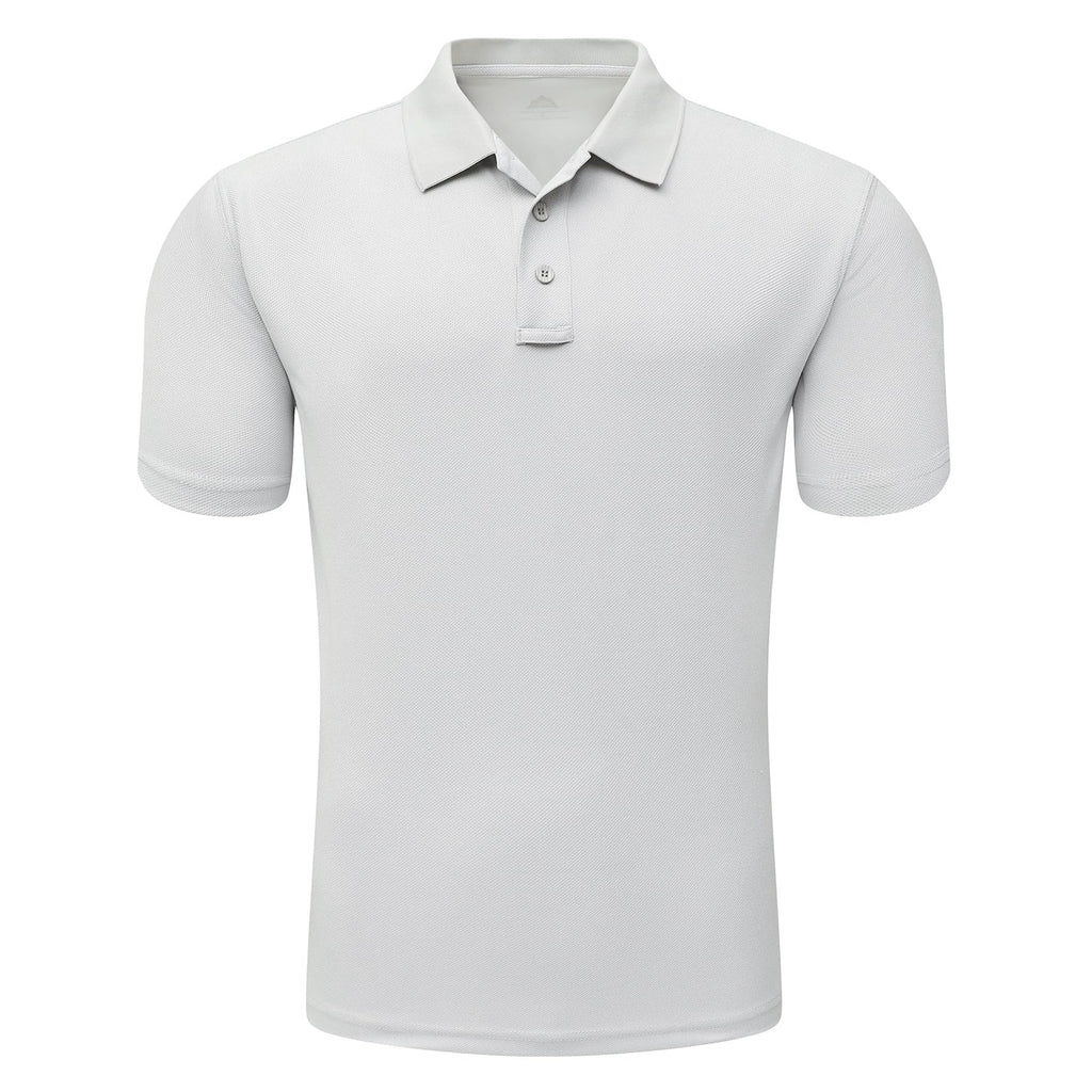 Men's Light Gray Short Sleeve Polo