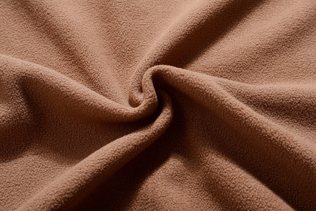 Men's Fleece Full Zip Brown Jacket