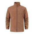Men's Fleece Full Zip Brown Jacket