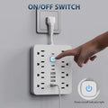 14 in 1 power strip protector 8ac outlets 4usb 2type c